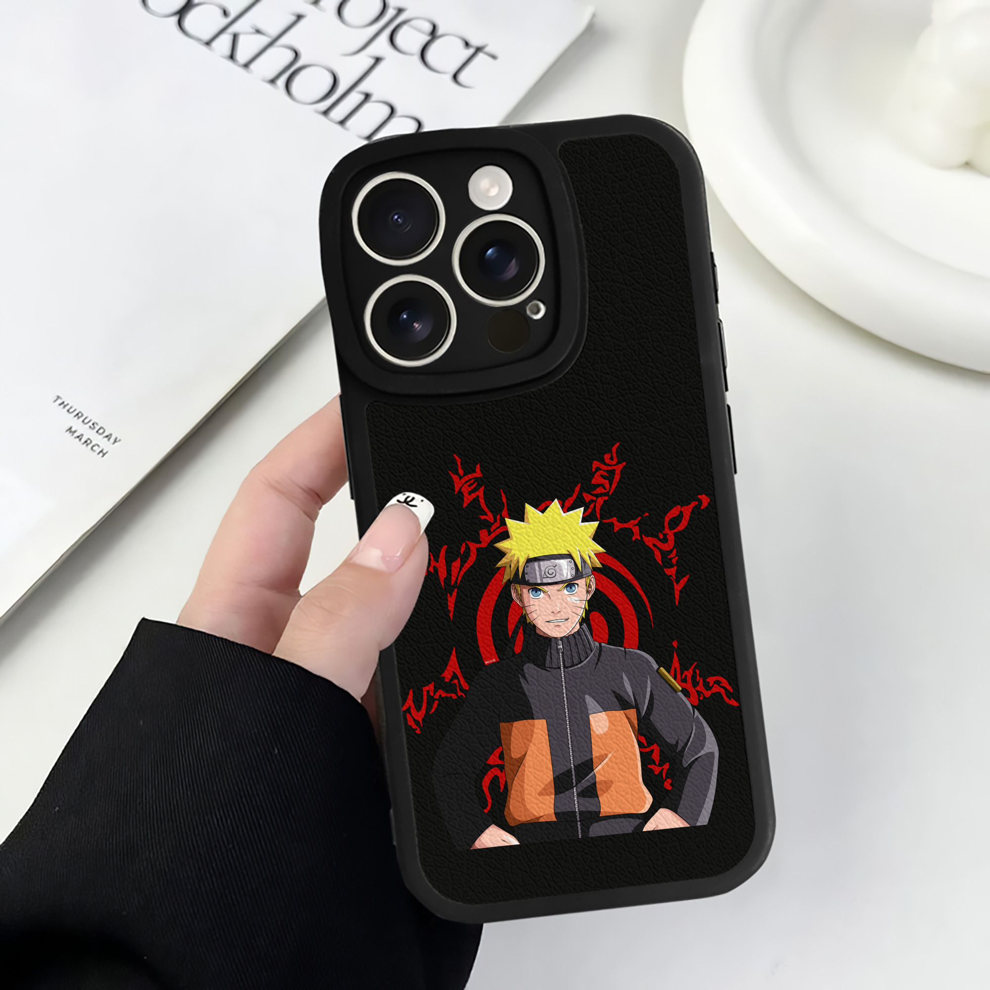（画像用） NARUTO -ナルト- うずまき ナルト Uzumaki Naruto 【iPhone 16シリーズ対応】シリコンスマホケース（レザー調） 材質：シリコン